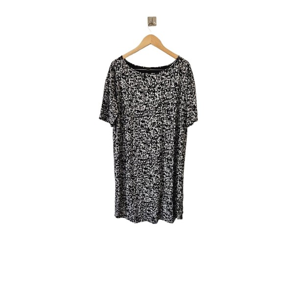 J. Jill Wearever Collection Maxi Lounge Dress XL Black Gray Short Sleeve‎ - Picture 1 of 4